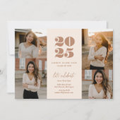 Moderne Minimalistische Höhenneuheit Grad | Cappuc Einladung (Vorderseite)