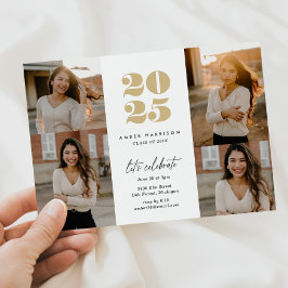 Moderne Minimalistische Höhenneuheit Grad | Gold-F Einladung