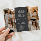 Moderne Minimalistische Höhenneuheit Grad | Kohle- Einladung