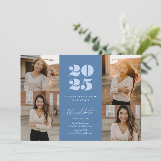 Moderne Minimalistische Höhenneuheit Grad | Royal  Einladung (Stehend Vorderseite)