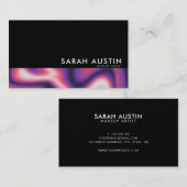 Moderne Minimalistische Holografie-Visitenkarte Visitenkarte (Vorne/Hinten)