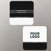 Moderne minimalistische horizontale Streifen Quadratische Visitenkarte