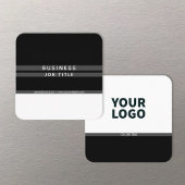 Moderne minimalistische horizontale Streifen Quadratische Visitenkarte