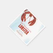 Moderne Minimalistische Hummerbühne Meeresfrüchte Serviette (Ecke)