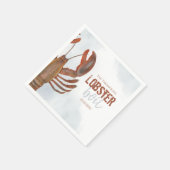 Moderne Minimalistische Hummerbühne Meeresfrüchte Serviette (Ecke)