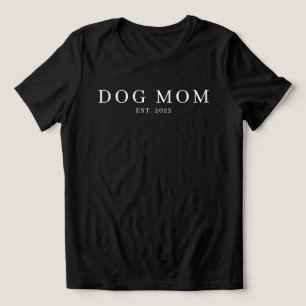 Moderne Minimalistische Hundemutter Gründungsdatum Tri-Blend Shirt
