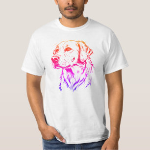 Moderne minimalistische Hundskopf-Silhouette im Kr T-Shirt