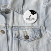 Moderne Minimalistische Hut und Quaste Abschlussfe Button (Beispiel)