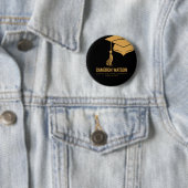 Moderne Minimalistische Hut und Quaste Abschlussfe Button (Beispiel)