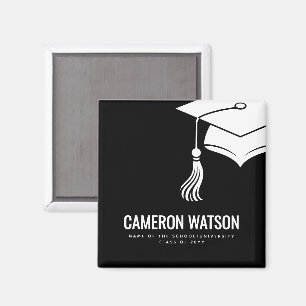 Moderne Minimalistische Hut und Quaste Abschlussfe Magnet