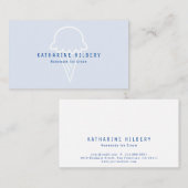 Moderne Minimalistische Ice Creme Blue Business Ca Visitenkarte (Vorne/Hinten)
