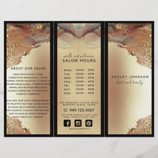 Moderne Minimalistische Imitate Gold Fossil (Vorderseite)