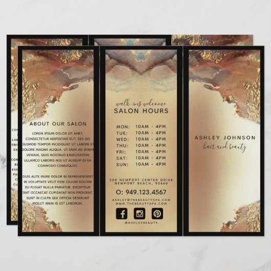 Moderne Minimalistische Imitate Gold Fossil (Vorne/Hinten)