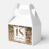 Moderne minimalistische Imitate Gold Glitzer 18. G Geschenkschachtel (Rückseite)