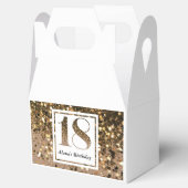 Moderne minimalistische Imitate Gold Glitzer 18. G Geschenkschachtel (Geöffnet)