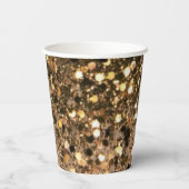 Moderne minimalistische Imitate Gold Glitzer 18. G Pappbecher (Rückseite)