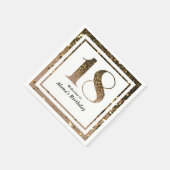 Moderne minimalistische Imitate Gold Glitzer 18. G Serviette (Ecke)