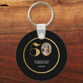 Moderne minimalistische Imitate Gold Glitzer 50. G Schlüsselanhänger (Vorderseite)