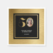 Moderne minimalistische Imitate Gold Glitzer 50. G Serviette (Vorderseite)