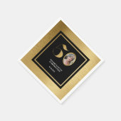 Moderne minimalistische Imitate Gold Glitzer 50. G Serviette (Ecke)