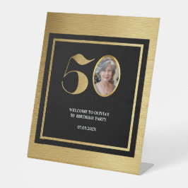 Moderne minimalistische Imitate Gold Glitzer 50. G Sockelschild