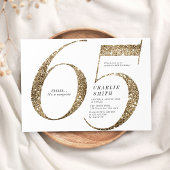 Moderne minimalistische Imitate Gold Glitzer 65. G Einladung