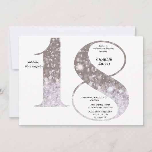 Moderne minimalistische Imitate Gold Glitzer 70. G Einladung (Vorderseite)