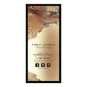 Moderne Minimalistische Imitate Goldfussliste Werbekarte (Hinten)