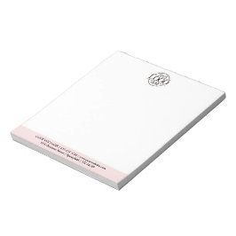 Moderne minimalistische individuelle Geschäftslogo Notizblock