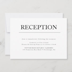 Moderne minimalistische initiale Hochzeitsempfangs Einladung