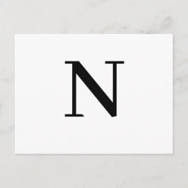 Moderne minimalistische Initialen-Designs für Brie Postkarte