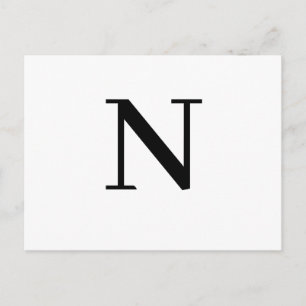 Moderne minimalistische Initialen-Designs für Brie Postkarte