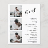 Moderne minimalistische Initialen Foto Budget Hoch (Vorderseite)