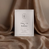 Moderne Minimalistische Initialen für Hochzeitsfei Einladung