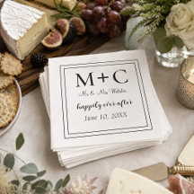 Moderne Minimalistische Initialen Hochzeit