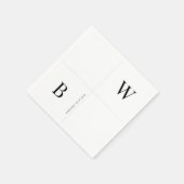 Moderne Minimalistische Initialen Hochzeiten von N Serviette (Ecke)
