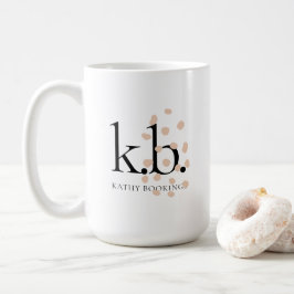 Moderne Minimalistische Initialen Kaffee Tasse