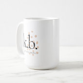 Moderne Minimalistische Initialen Kaffee Tasse (Vorderseite Links)