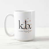 Moderne Minimalistische Initialen Kaffee Tasse (Links)