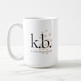 Moderne Minimalistische Initialen Kaffee Tasse