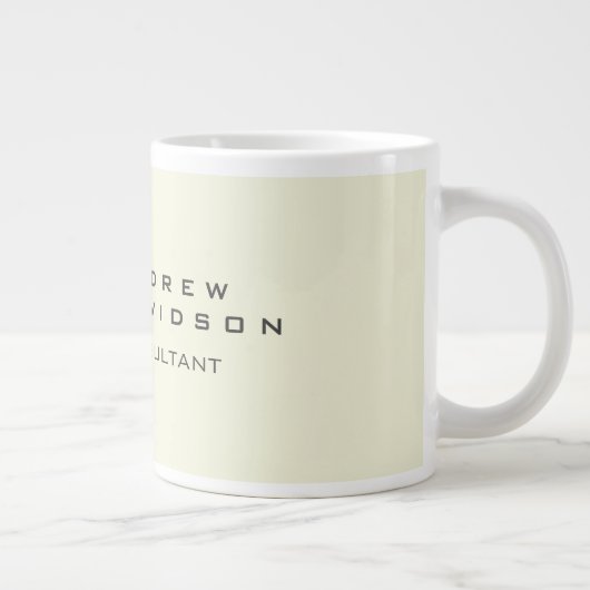 Moderne Minimalistische Initialen Rotes Monogramm Jumbo-Tasse (Rechts)