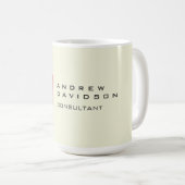 Moderne Minimalistische Initialen Rotes Monogramm Kaffeetasse (VorderseiteRechts)