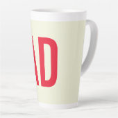 Moderne Minimalistische Initialen Rotes Monogramm Milchtasse (Rechte Ecke)