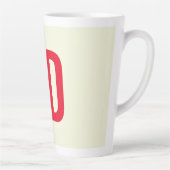 Moderne Minimalistische Initialen Rotes Monogramm Milchtasse (Rechts)