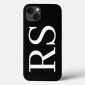 Moderne Minimalistische Initials Monogram Case Mat (Rückseite)