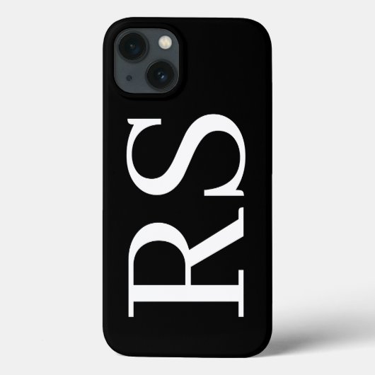 Moderne Minimalistische Initials Monogram Case Mat (Rückseite)