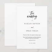 Moderne minimalistische islamische Hochzeitseinlad Einladung (Vorne/Hinten)