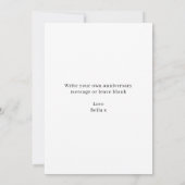 Moderne Minimalistische Jubiläumsfoto-Design (Rückseite)