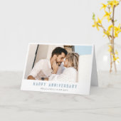 Moderne Minimalistische Jubiläumsgrusskarte Foto Karte (Gelbe Blume)