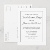 Moderne Minimalistische Junggeselinnen-Abschied Ei Postkarte (Vorne/Hinten)